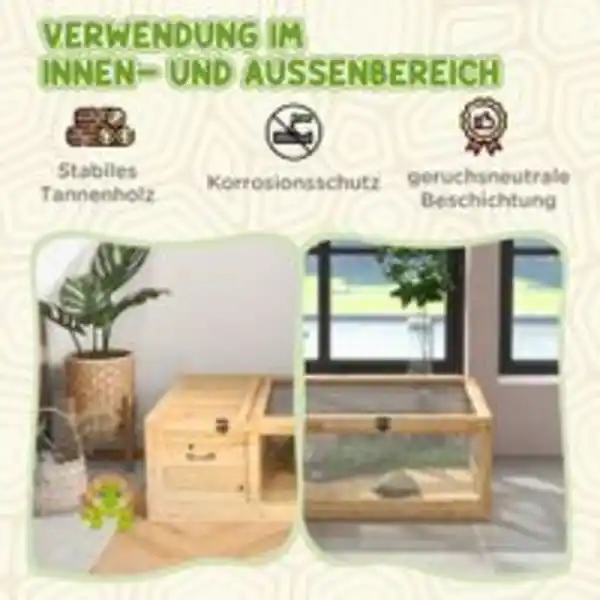 Bild 3 von Schildkrötenhaus aus Holz, Schildkrötengehege mit Haupthäusern, Reptilienkäfig