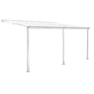 Terrassendach/Veranda, aus Aluminium ca. 557 x 303 x 258 cm - Weiß