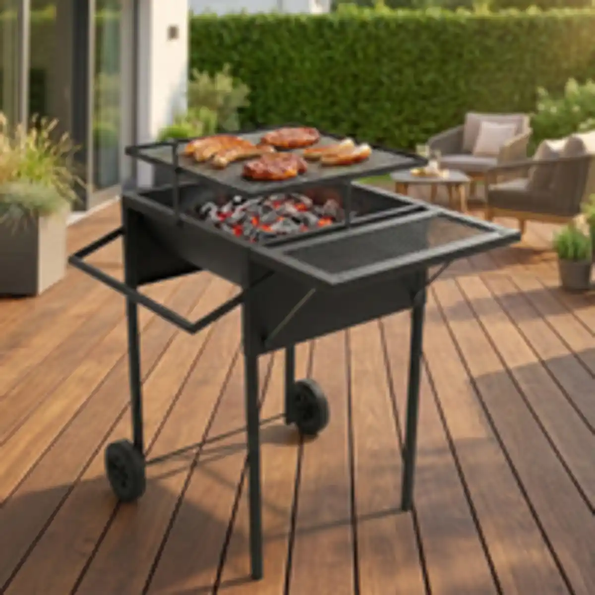 Bild 2 von Holzkohle BBQ Grill, ca. 77 x 50 x 79 cm