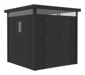 Metallgerätehaus "ELSA", ca. 230 x 230 x 222 cm - Glänzendes Grau