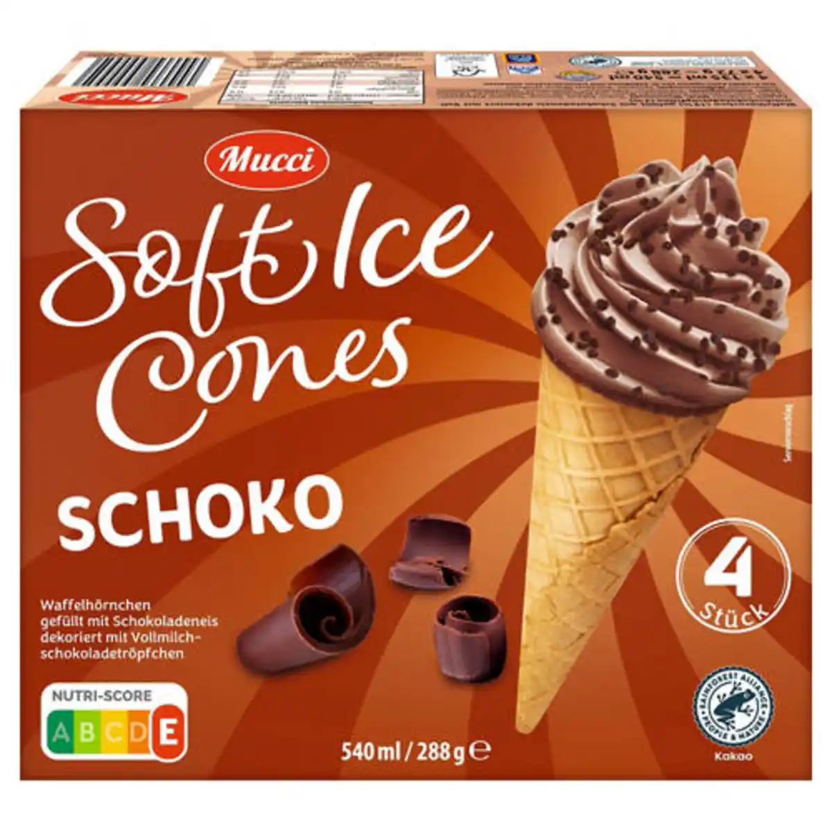 Bild 1 von MUCCI Soft Ice Cones 540 ml, Schokolade