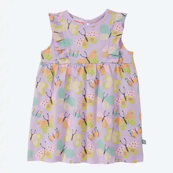 Bild 2 von Baby-Mädchen-Kleid mit Schmetterlings-Motiv