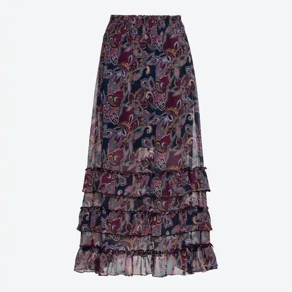 Bild 2 von Damen-Rock aus Chiffon mit Smokbund
