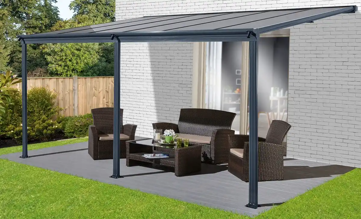 Bild 3 von Terrassendach/Veranda, aus Polycarbonat  ca. 373 x 303 x 258 cm - Anthrazit