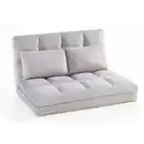 Bild 1 von 2 in 1 faltbares Bodensofa Bett mit Rückenlehne - Hellgrau