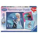 Bild 1 von Puzzle-Box - Die Eiskönigin - Elsa, Anna & Olaf - 3x 49 Teile