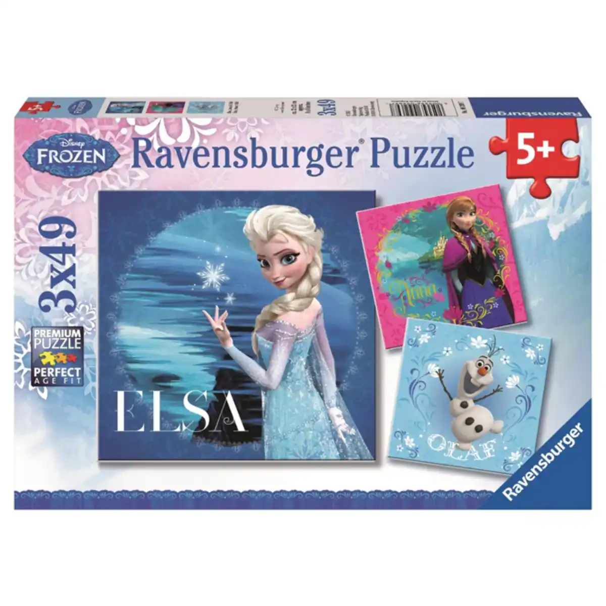 Bild 1 von Puzzle-Box - Die Eiskönigin - Elsa, Anna & Olaf - 3x 49 Teile