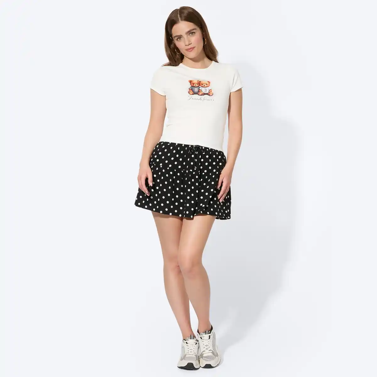 Bild 1 von Damen-Skort aus Viskose mit Punkten