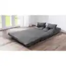 Bild 3 von 2 in 1 faltbares Bodensofa Bett mit Rückenlehne - Hellgrau