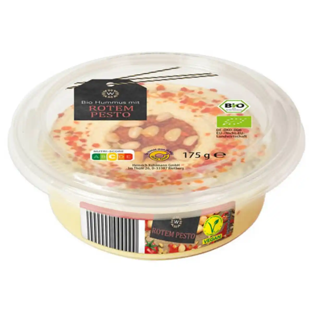 Bild 1 von WONNEMEYER Bio-Hummus mit Topping 175 g, Pesto-Cashew