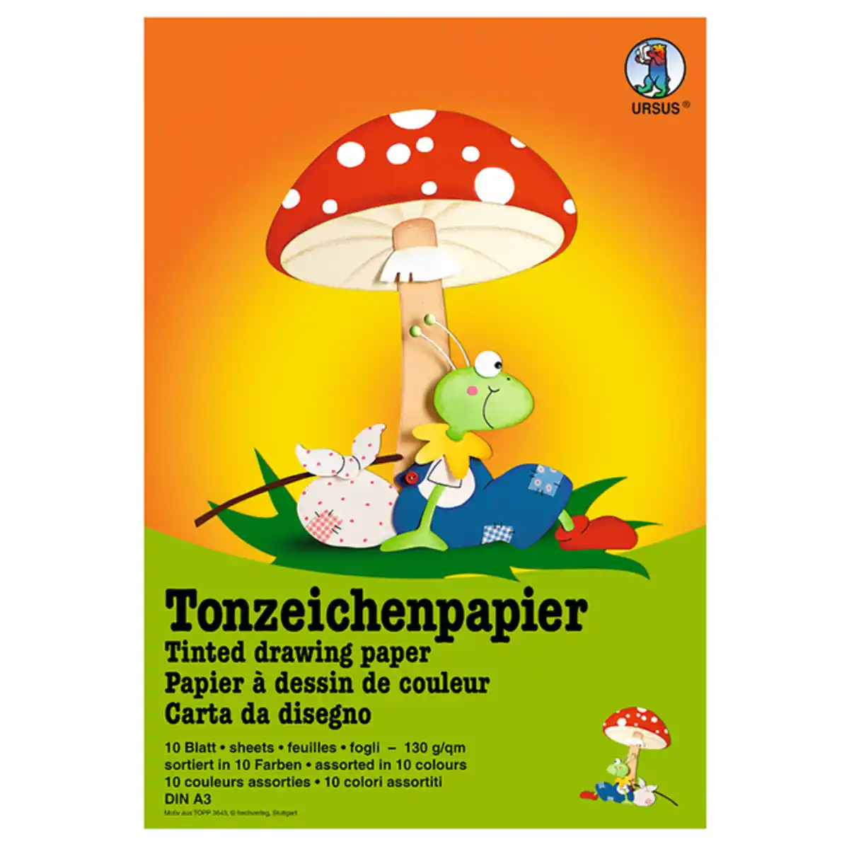 Bild 1 von Tonzeichenpapier DIN A3 - 10 Blatt in 10 Farben