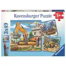 Bild 1 von Puzzle-Box - Große Baufahrzeuge - 3x 49 Teile