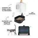 Bild 3 von MyPet Biala Katzenklo mit Haube und Schaufel, cappuccino/anthrazit, recycletes Material