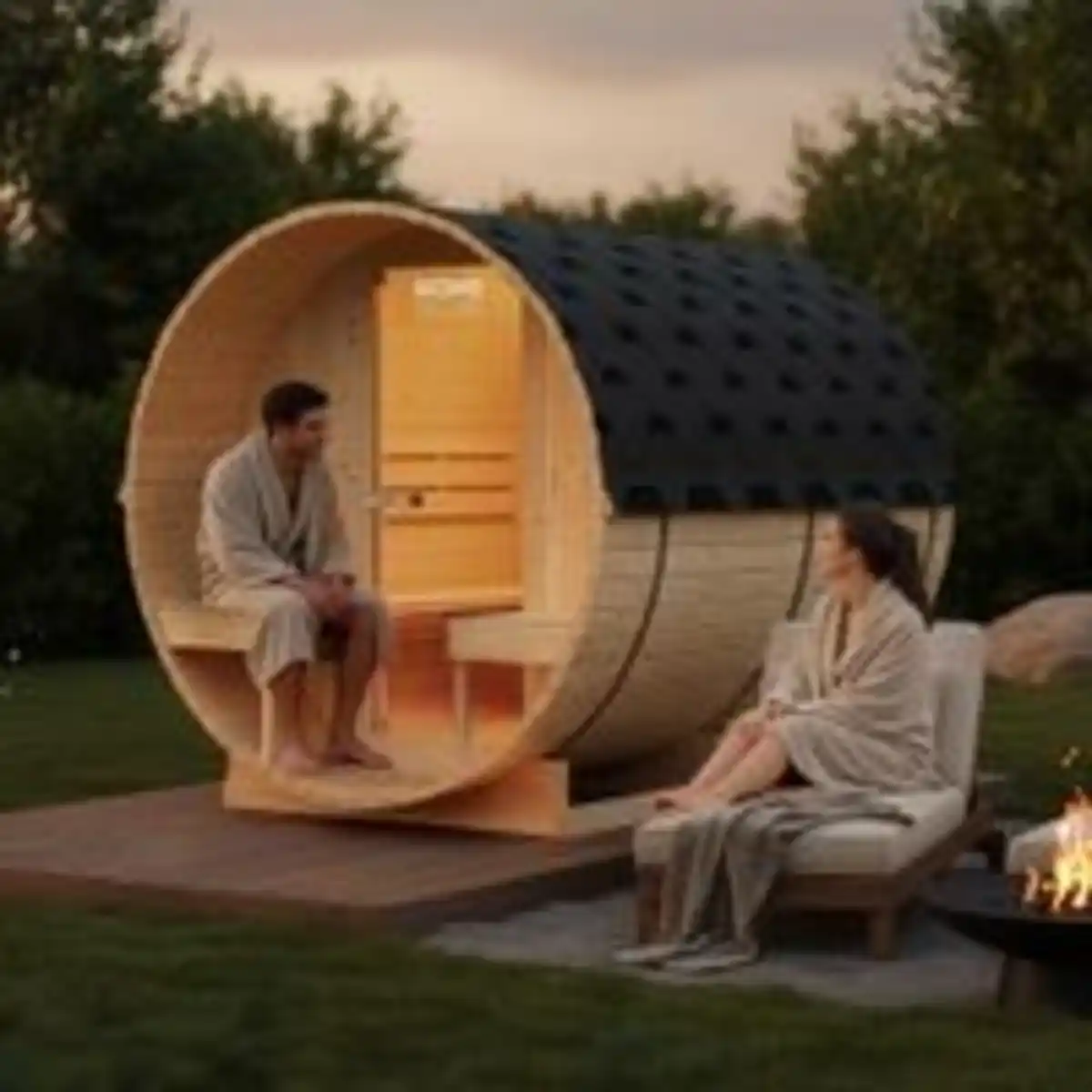 Bild 3 von Outdoor Fasssauna LAHTI DELUXE - L