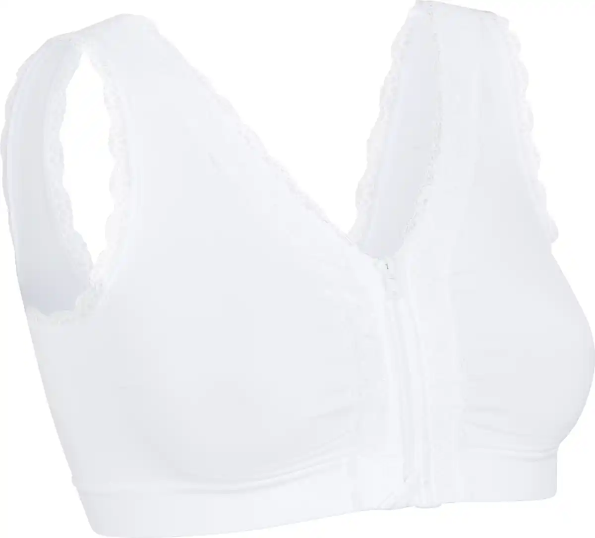 Bild 1 von IDEENWELT Komfort Bustier mit Zipper & Spitze weiß Gr. XXL