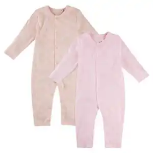 LILY & DAN Baby-Schlafoverall 2er-Set, Pink, 62/68