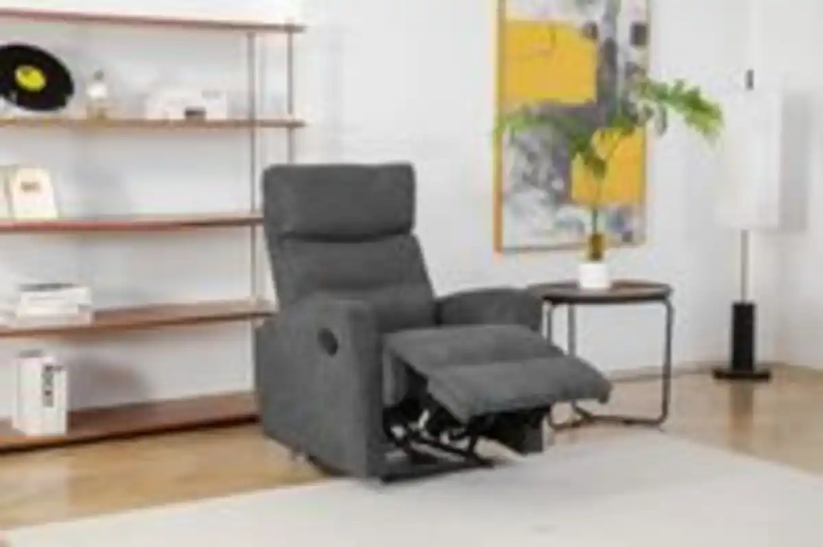 Bild 3 von 3tlg. Polstergarnitur mit 5 Relaxfunktionen - Dunkelgrau