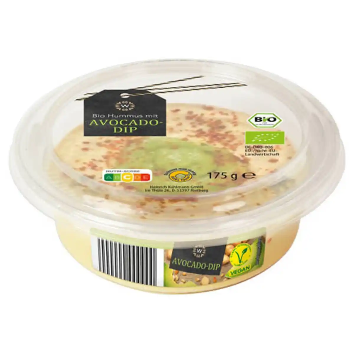 Bild 1 von WONNEMEYER Bio-Hummus mit Topping 175 g, Avocado