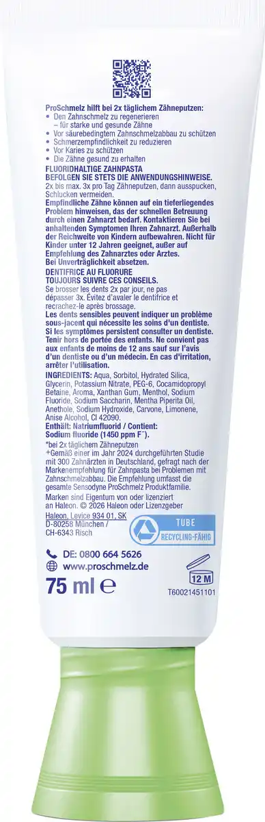 Bild 3 von Sensodyne ProSchmelz Tägliche Zahnpasta, 75 ml