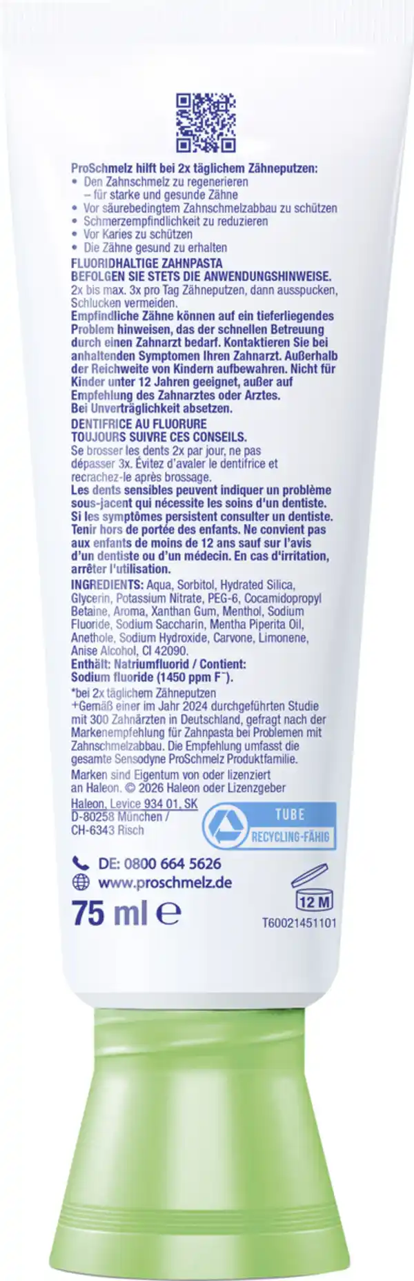Bild 3 von Sensodyne ProSchmelz Tägliche Zahnpasta, 75 ml