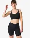 Bild 2 von Damen-Radlerhose mit körperformenden Eigenschaften und hoher Taille schwarz