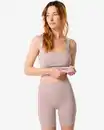 Bild 2 von Figurfreundliche Radlerhose mit hoher Taille, leicht figurformend, Baumwolle beige