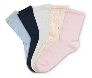 5 Paar Socken mit Ajour-Muster