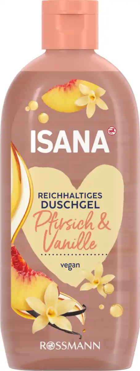 Bild 1 von ISANA Duschgel Pfirsich Vanille, 250 ml