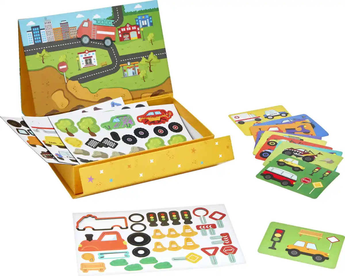 Bild 1 von IDEENWELT Magnet-Spielset Fahrzeuge