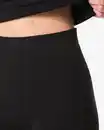 Bild 1 von Figurfreundliche Radlerhose mit hoher Taille, leicht figurformend, Baumwolle schwarz