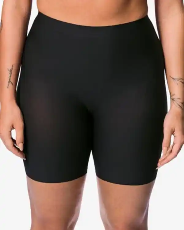 Bild 2 von Mittelstark figurfreundliche Radlerhose mit hoher Taille schwarz