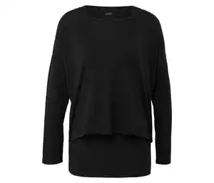 2-in-1-Sportshirt, schwarz