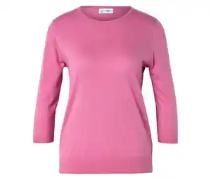 Feinstrickpullover mit Seide, rosa