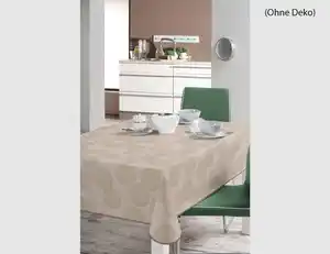 Tischdecke Paspel Kreise Beige 130x160cm