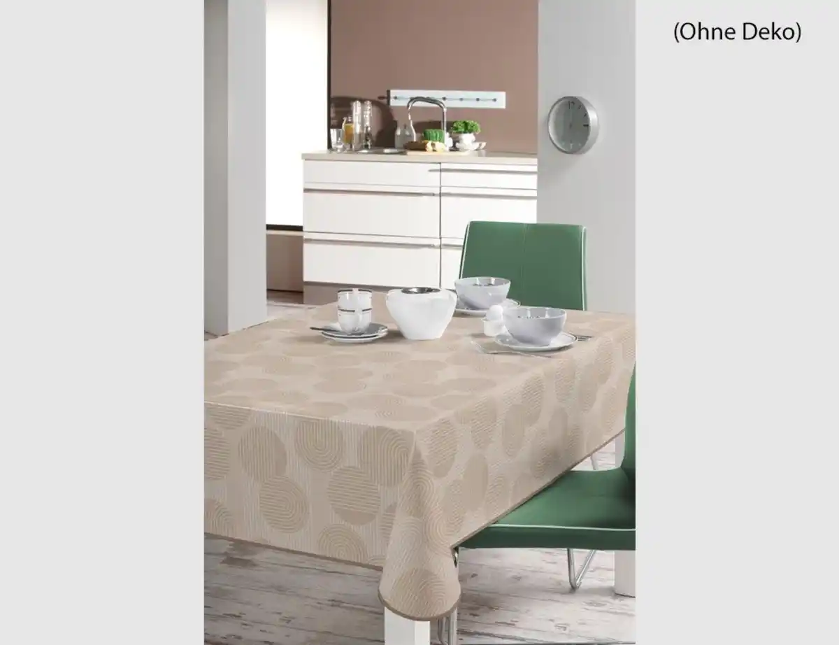 Bild 1 von Tischdecke Paspel Kreise Beige 130x160cm