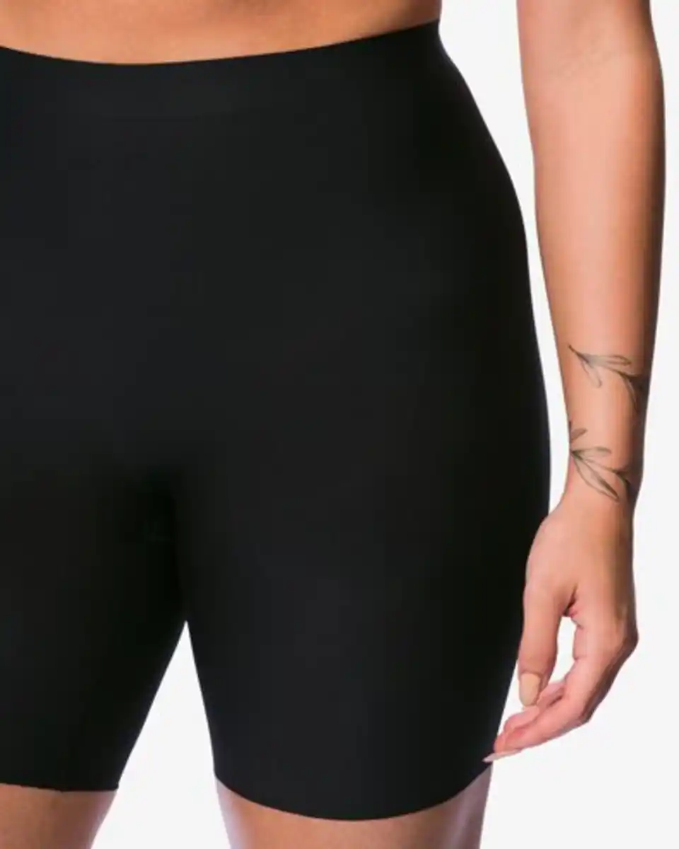 Bild 1 von Mittelstark figurfreundliche Radlerhose mit hoher Taille schwarz