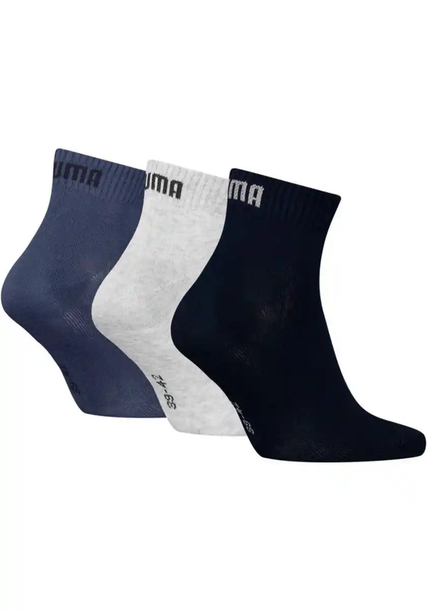 Bild 1 von PUMA Kurzsocken PUMA UNISEX QUARTER PLAIN 3P (3 Paar) Atmungsaktiv, Rippenbündchen, weiche Baumwollmischung