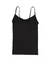 Bild 2 von Nahtloses Damenhemd aus Mikrofaser mit Spaghettiträgern schwarz