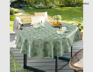 Gartentischdecke Emden Blätter Salbei oval ca.140x190cm