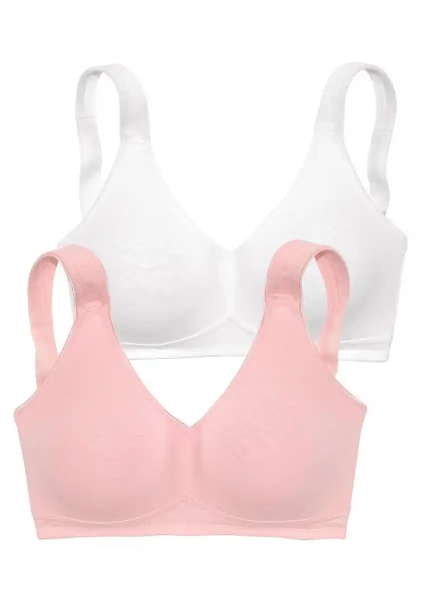 Bild 1 von petite fleur by Lascana Soft-BH (Packung, 2 Stück) ohne Bügel, Baumwolle – auch ideal für große Größen, bequemer BH