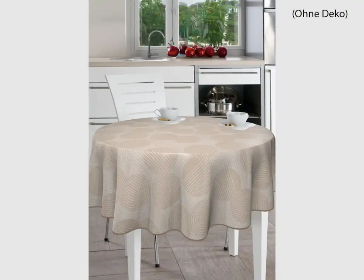 Bild 1 von Tischdecke Paspel Kreise Beige Ø140cm