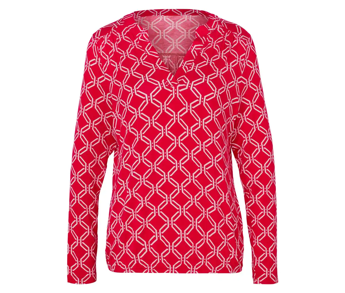 Bild 1 von Bedrucktes Blusenshirt, rot-weiß