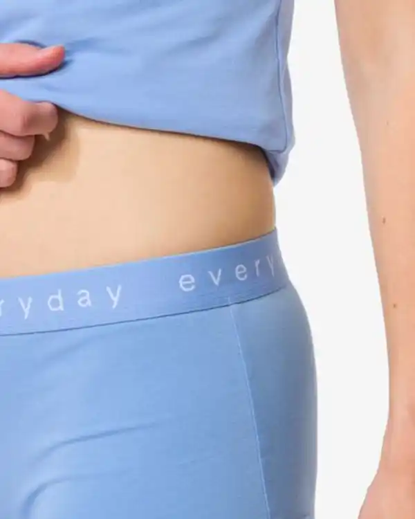 Bild 3 von Damen-Boxershorts aus Baumwolle mit „everyday“ auf dem Bund blau