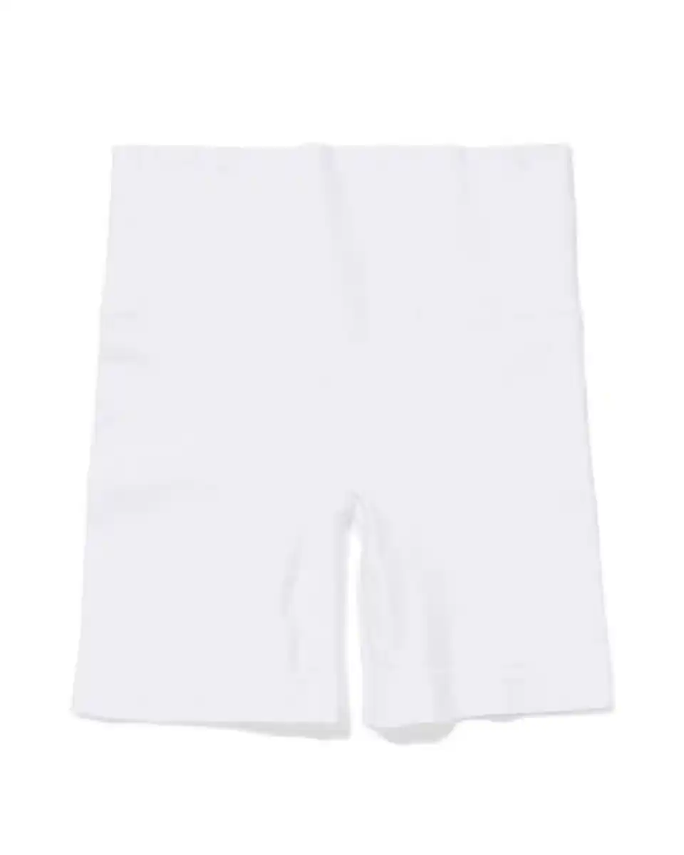 Bild 3 von Figurfreundliche Radlerhose mit hoher Taille, leicht figurformend, Baumwolle weiß