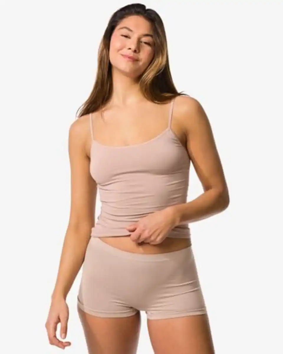 Bild 3 von Damen-Boxershorts, nahtlos, aus Mikrofaser beige