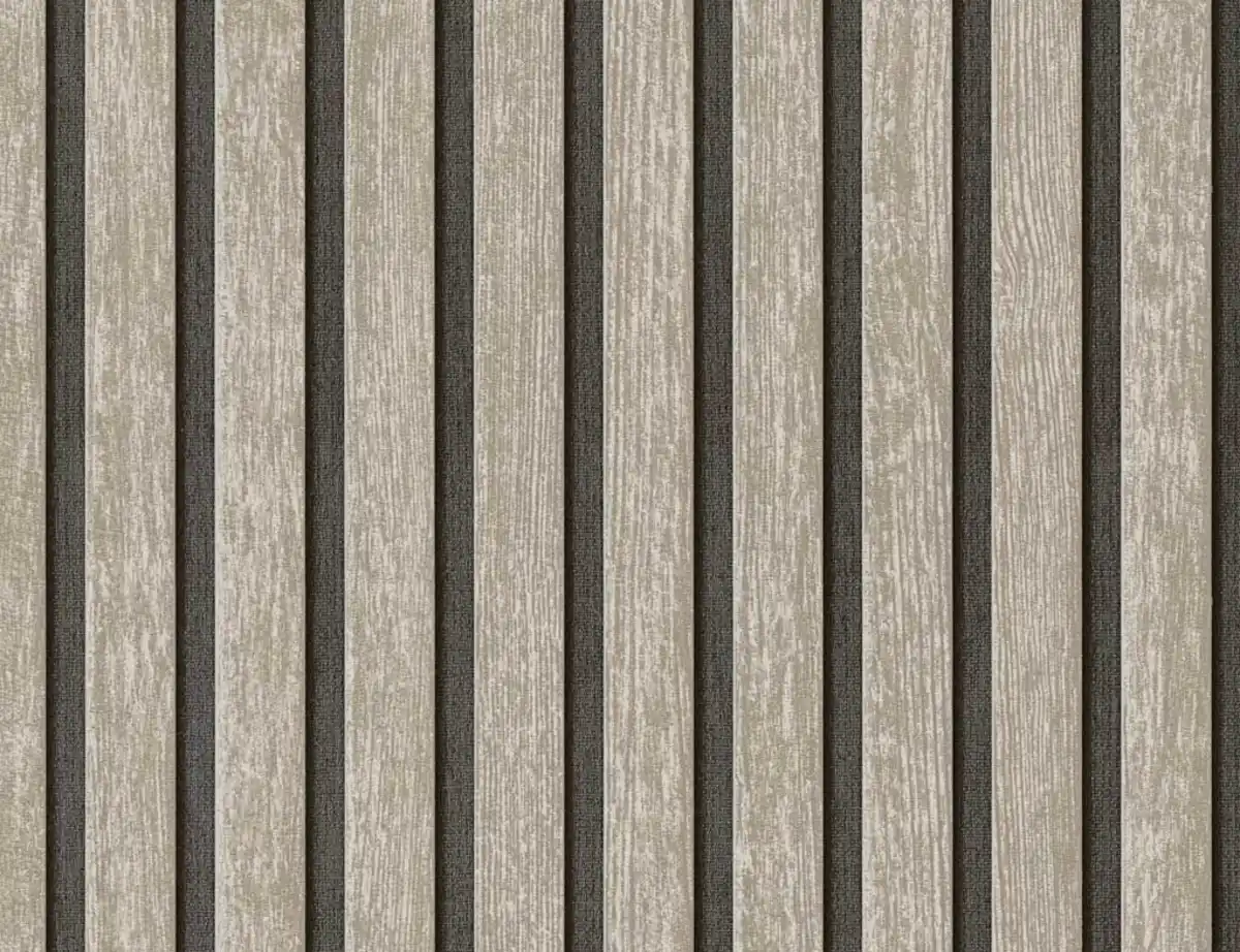 Bild 1 von Vliestapete Holz Grau Schwarz