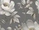 Bild 1 von Papiertapete Große Blüten Beige, Anthrazit
