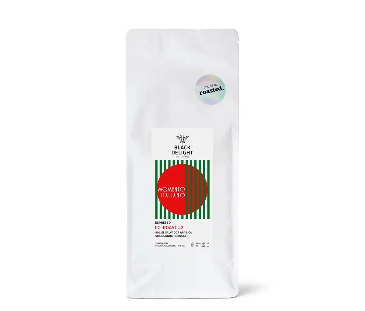Bild 1 von Black Delight x roasted. - Momento Italiano Co-Roast #2 Espresso - 500 g Ganze Bohne