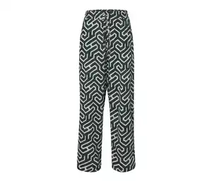 Bedruckte Schlupfhose in Crinkle-Optik