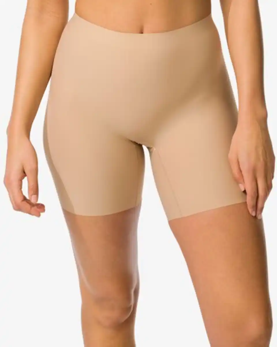 Bild 2 von Mittelstark figurfreundliche Radlerhose mit hoher Taille beige